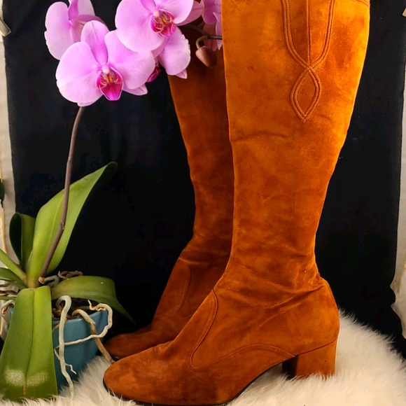 Savarin Shoes - Rust colored vintage genuine leather boots